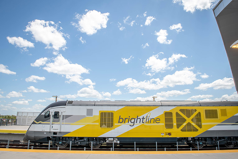 Designed by Bigtime Design Studios, the new Brightline Orlando Station boasts, bold, modern architecture.